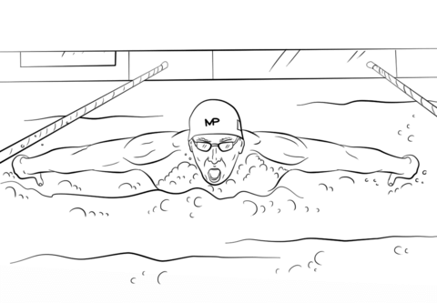 Michael Phelps Coloring Page